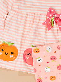 Little Pumpkin Dress and Legging Baby Set Detail 4 - TULLABEE