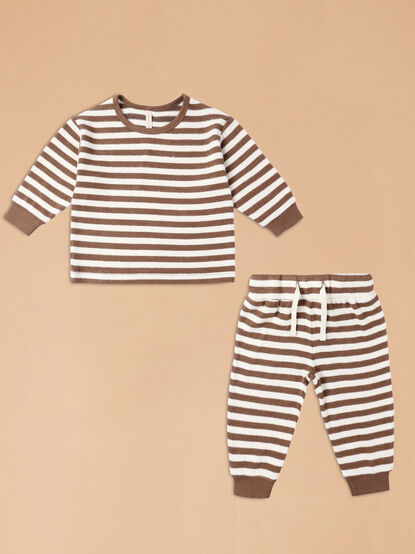 Davy Striped Top and Pants Set by Quincy Mae - TULLABEE
