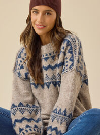 Ellen Oversized Wool Sweater Detail 3 - TULLABEE
