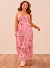 Kezia Floral Maxi Dress Detail 2 - TULLABEE