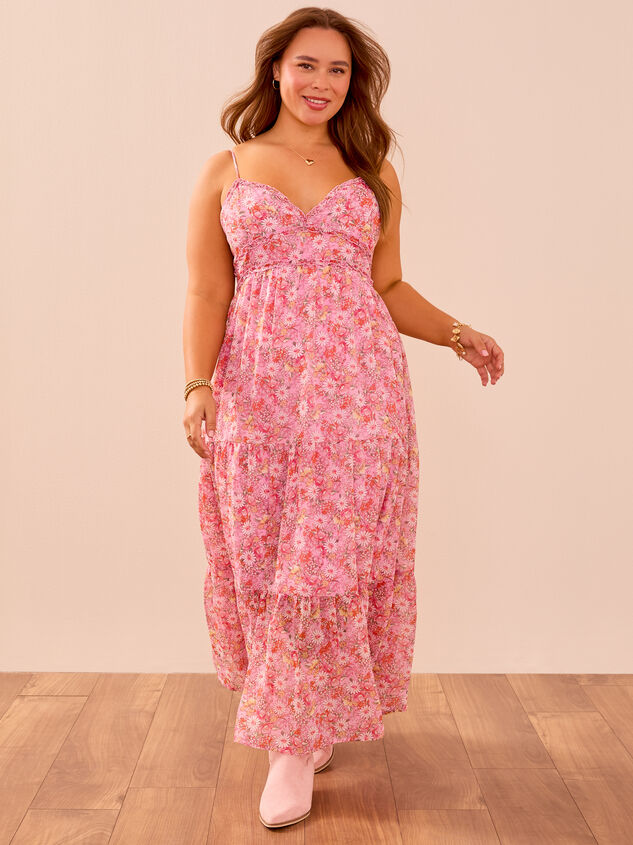 Kezia Floral Maxi Dress Detail 2 - TULLABEE