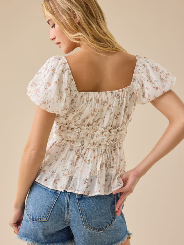 Emberlin Floral Babydoll Top Detail 4 - TULLABEE