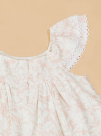 Ila Flutter Floral Toddler Dress Detail 3 - TULLABEE