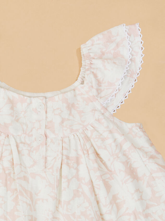 Ila Flutter Floral Toddler Dress Detail 3 - TULLABEE