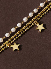 18K Gold Starstruck Layered Bracelet Detail 2 - TULLABEE