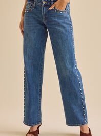 Katy Studded Straight Leg Jean Detail 3 - TULLABEE
