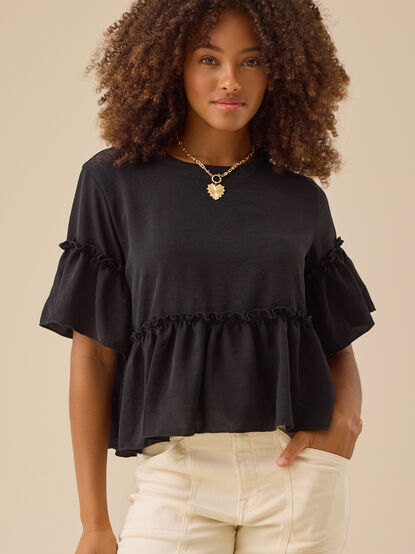 Lori Ruffle Sleeve Top - TULLABEE