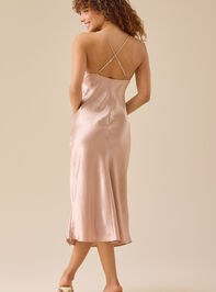 Andrea Satin Maxi Dress Detail 2 - TULLABEE