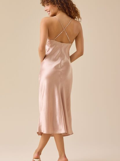 Andrea Satin Maxi Dress - TULLABEE