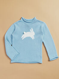 Blue Bunny Rollneck Sweater - TULLABEE