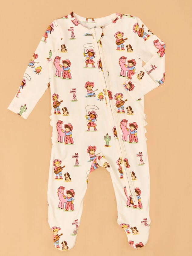 Vintage Cowgirl Ruffle Footie - TULLABEE