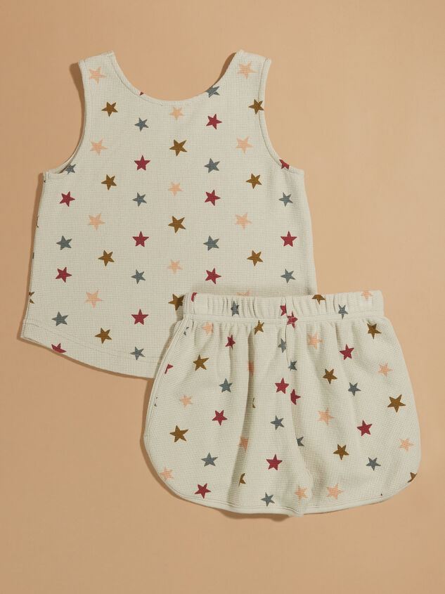 Kaycee Ribbed Stars Tank And Short Set by Rylee + Crew Detail 2 - TULLABEE