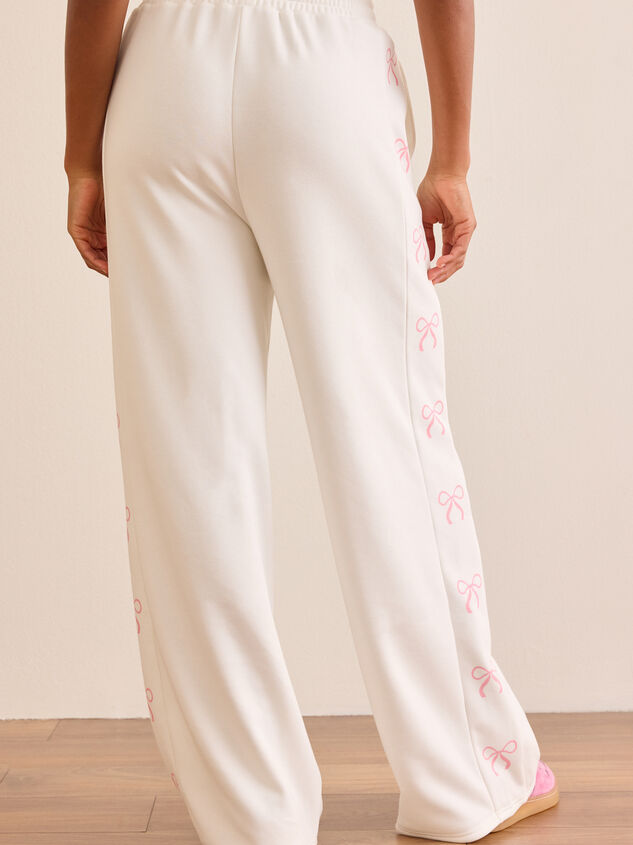 Sweet Bow Straight Leg Pant Detail 4 - TULLABEE