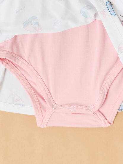 Bubble Sailboat Ruffle Bodysuit Dress - TULLABEE