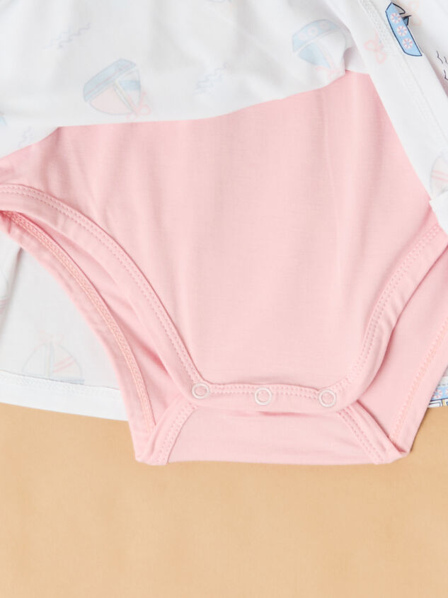 Bubble Sailboat Ruffle Bodysuit Dress Detail 2 - TULLABEE