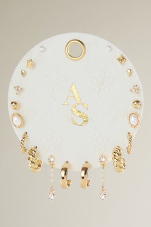 18K Gold Eyelet Earring Set - Altar'd State - 