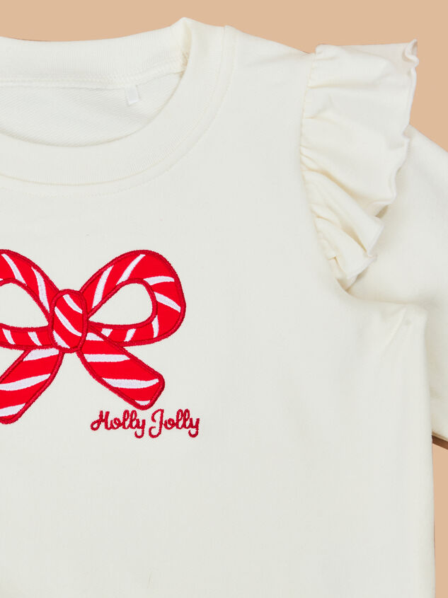 Holly Jolly Long Sleeve Top Detail 2 - TULLABEE