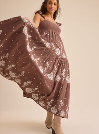 Elsie Floral Maxi Dress Detail 3 - TULLABEE