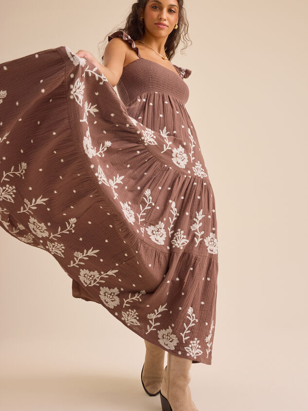 Elsie Floral Maxi Dress Detail 3 - TULLABEE