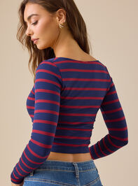 Everyday Seamless Striped Top Detail 4 - TULLABEE