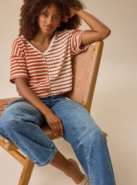 Vala Striped Knit Top - TULLABEE