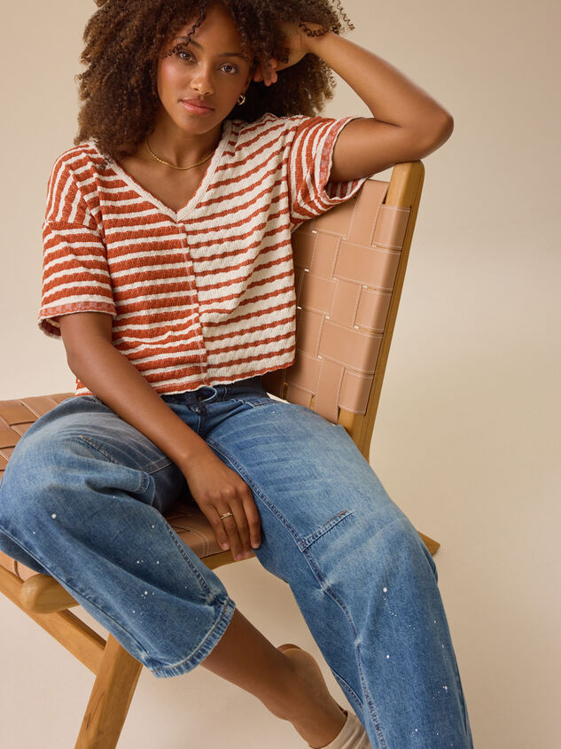 Vala Striped Knit Top - TULLABEE