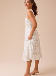 Vivienne Floral Mama Midi Dress Detail 4 - TULLABEE