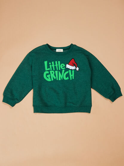 Little Grinch Toddler Sweatshirt - TULLABEE