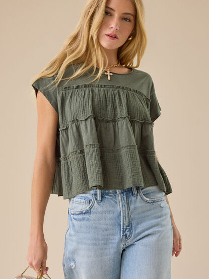 Rebecca Tiered Babydoll Top - TULLABEE