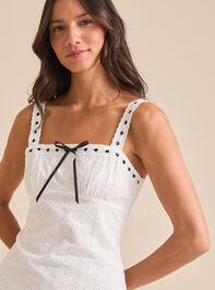 Brooklyn Eyelet Mini Dress Detail 2 - TULLABEE