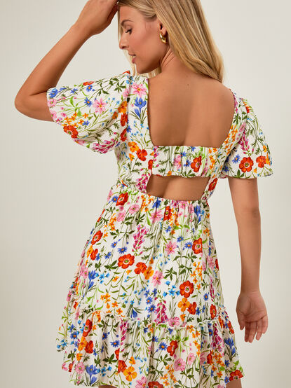Zoey Floral Puff Sleeve Dress - TULLABEE