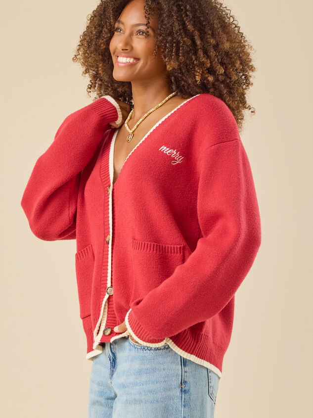 Be Merry Cardigan Detail 3 - TULLABEE
