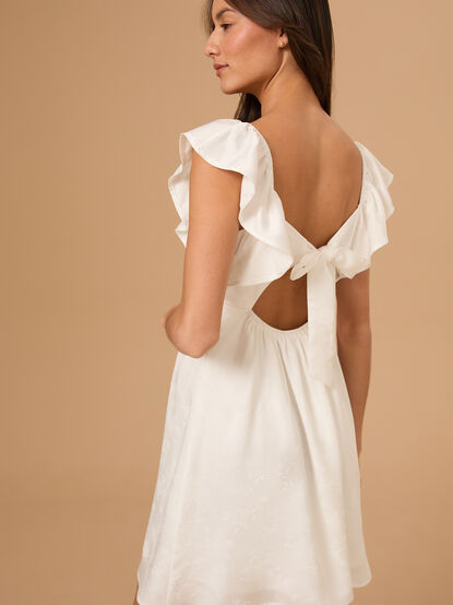 Leanne Satin Mini Dress - TULLABEE
