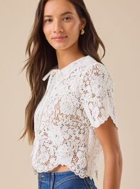 Claudia Collared Lace Top Detail 5 - TULLABEE