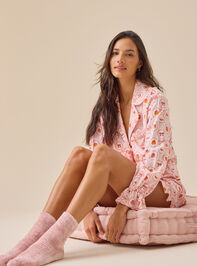 Hazel Pumpkin Spice Sleep Top Detail 2 - TULLABEE