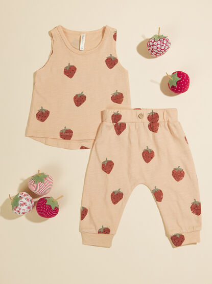 Strawberry Tank and Pants Set by Rylee + Cru - TULLABEE