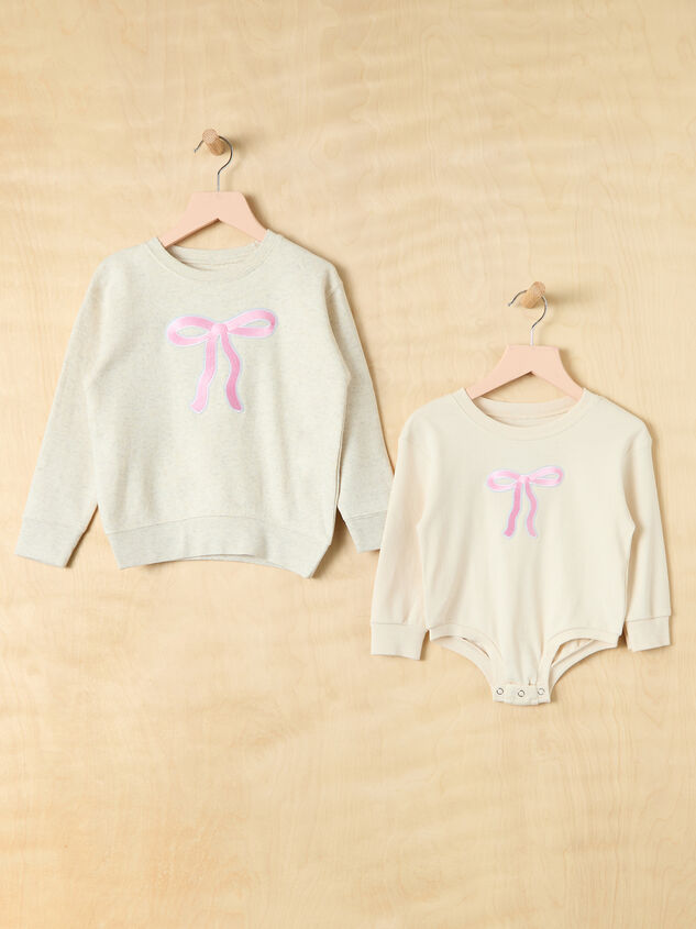 Presley Bow Sweatshirt Detail 2 - TULLABEE
