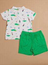 Golf Polo Top and Shorts Set Detail 3 - TULLABEE