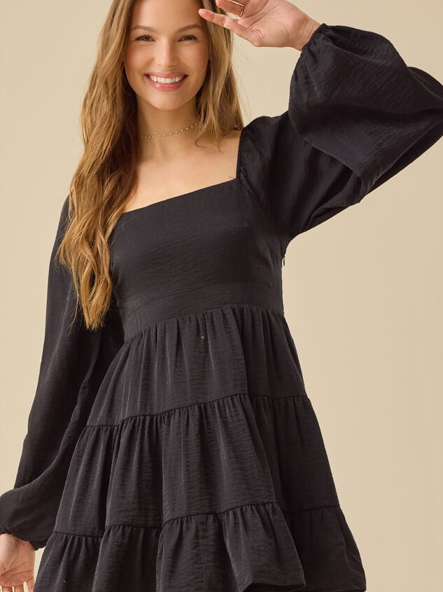 Amira Tiered Mini Dress Detail 3 - TULLABEE