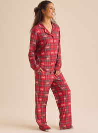 Hadley Bow Plaid Mama Lounge Set Detail 5 - TULLABEE