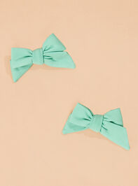 Creme De Menth Bow Clip - TULLABEE
