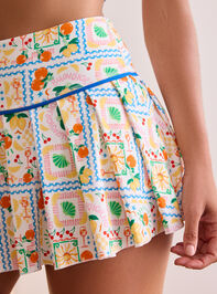 Getaway Postcard Patterned Skort Detail 2 - TULLABEE