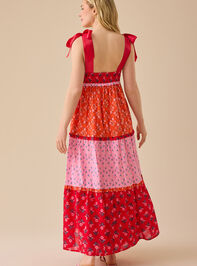 Kourtney Floral Tiered Maxi Dress Detail 5 - TULLABEE