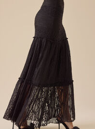Monica Lace Tiered Midi Skirt Detail 4 - TULLABEE