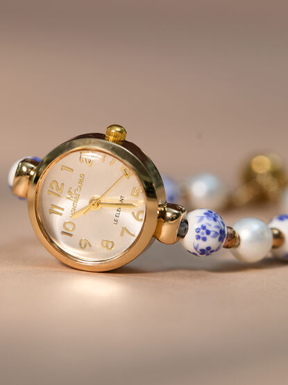 Painted Bead Pull Tie Watch - TULLABEE