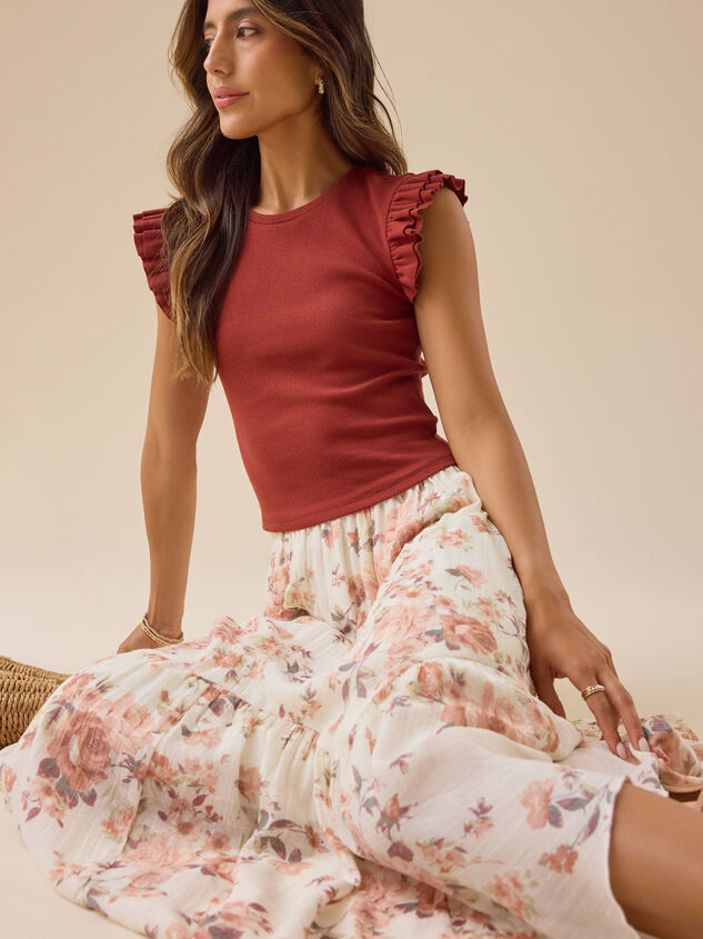 Halley Fluttersleeve Tank Detail 4 - TULLABEE