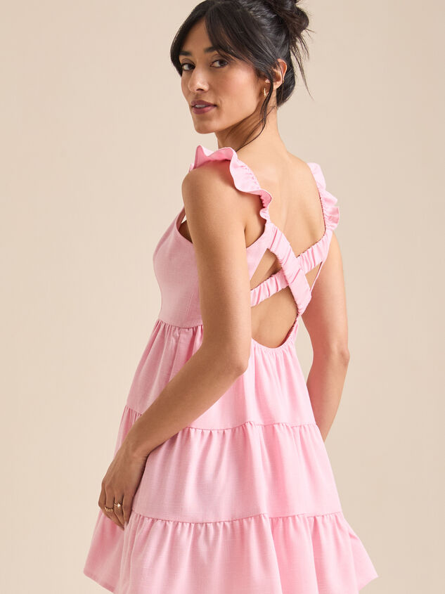 Kait Tiered Mini Dress Detail 5 - TULLABEE