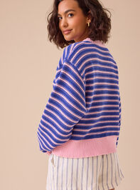 Poppy Bright Boxy Sweater Detail 6 - TULLABEE