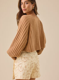 Claire Ribbed Crop Sweater Detail 4 - TULLABEE