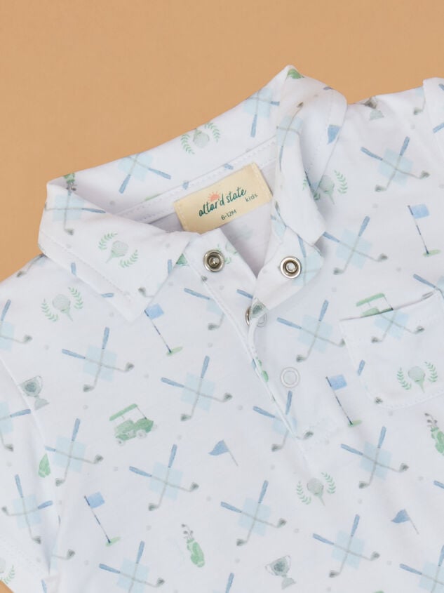 Ellis Golf Top and Shorts Baby Set Detail 2 - TULLABEE